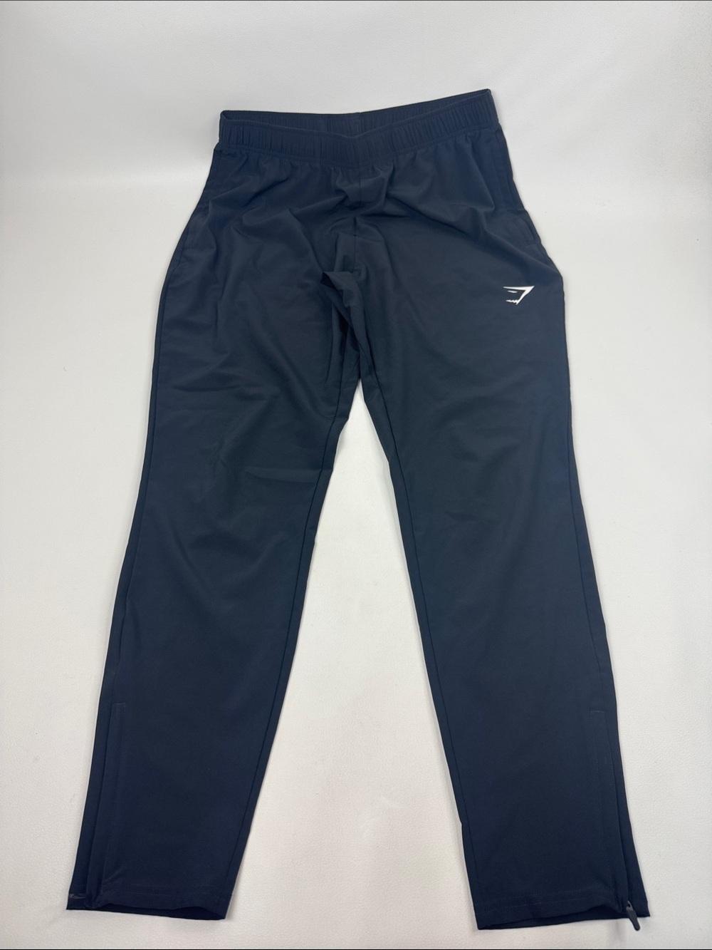 Gymshark Women’s Black Performance Joggers pants Zip bottom Drawstring Medium